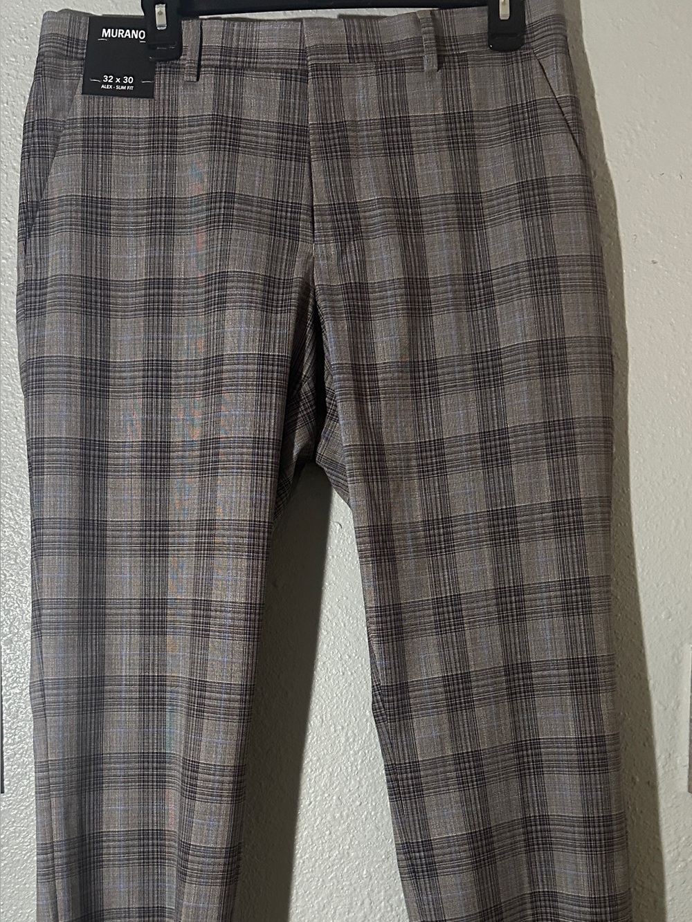 Murano Gray Plaid Dress Pants